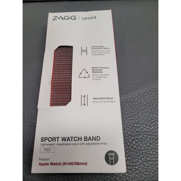 New Zagg Gear4 Sport Watch Band Apple Red 41/40/38mm Sealed Box - Picture 1 of 4